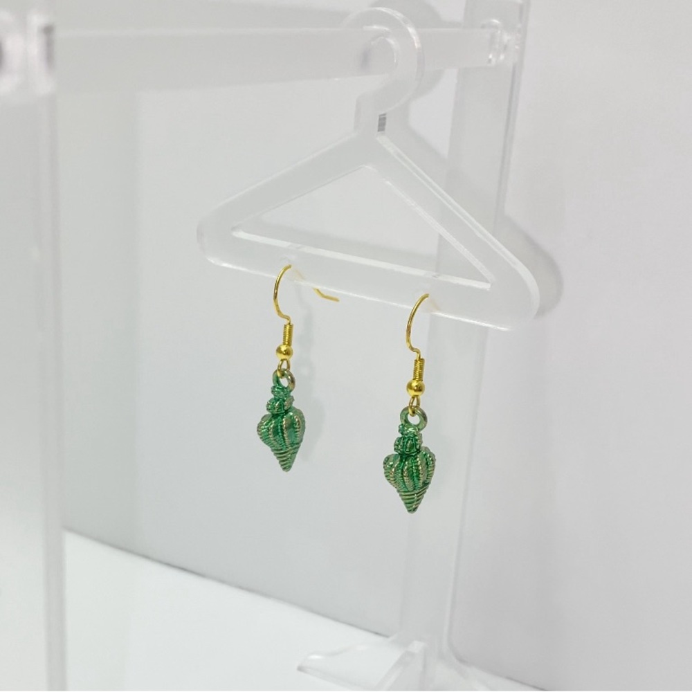 Green Shell Earrings